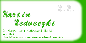 martin medveczki business card